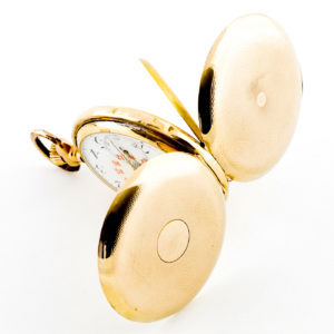 Reloj de Bolsillo, saboneta y remontoir. Suiza, ca. 1890.