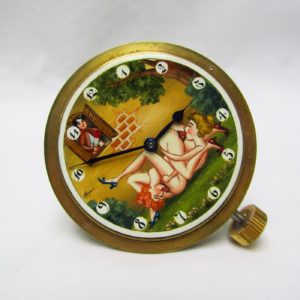 Reloj de Sobremesa, lepine, erótico y automatón. Ca. 1900
