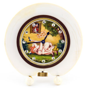 Reloj de Sobremesa, lepine, erótico y automatón. Ca. 1900