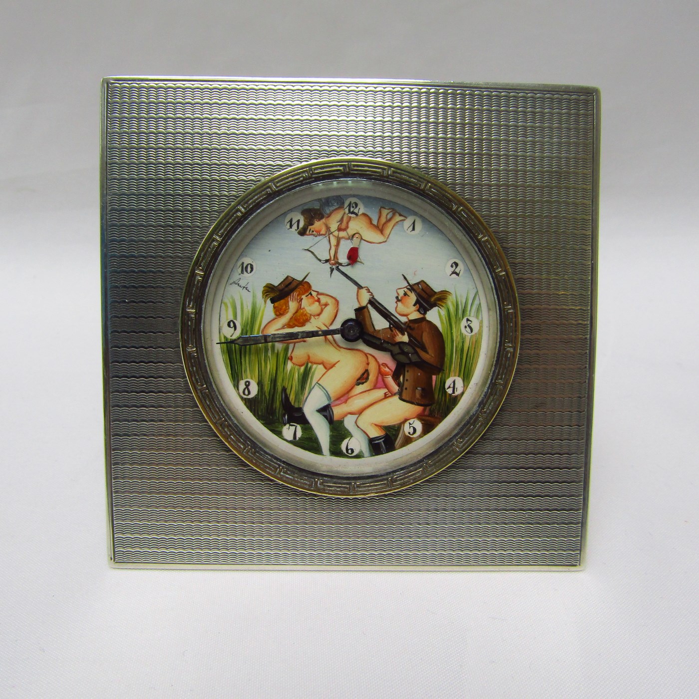 Reloj de Sobremesa, lepine, erótico y automatón. England, 1940.