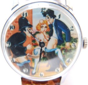 Reloj Erótico de pulsera. AUTOMATÓN. Circa. 1940