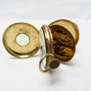 Reloj Francés de Bolsillo-Colgar, Hunter (cazador). Ca. 1890.