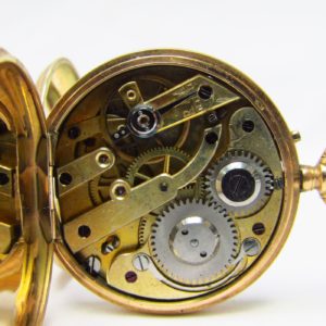 Reloj Francés de Bolsillo-Colgar, Hunter (cazador). Ca. 1890.