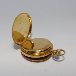 Reloj Inglés de Bolsillo-Colgar, media saboneta y remontoir. Londres, import 1908.