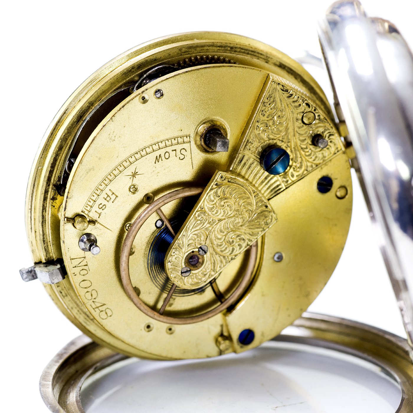 Reloj Inglés de Bolsillo, Lepine, Half Fusee (Semicatalino). Chester, 1890. Reloj Inglés de Bolsillo, Lepine, Half Fusee (Semicatalino). Chester, 1890.