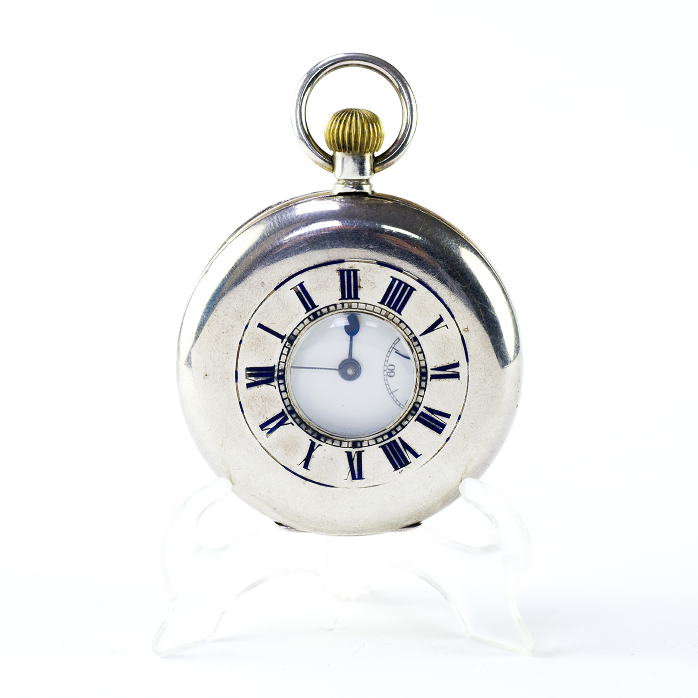 Reloj Suizo de bolsillo, 1/2 saboneta (cazador), remontoir. Suiza, ca. 1890. Reloj Suizo de bolsillo, 1/2 saboneta (cazador), remontoir. Suiza, ca. 1890.