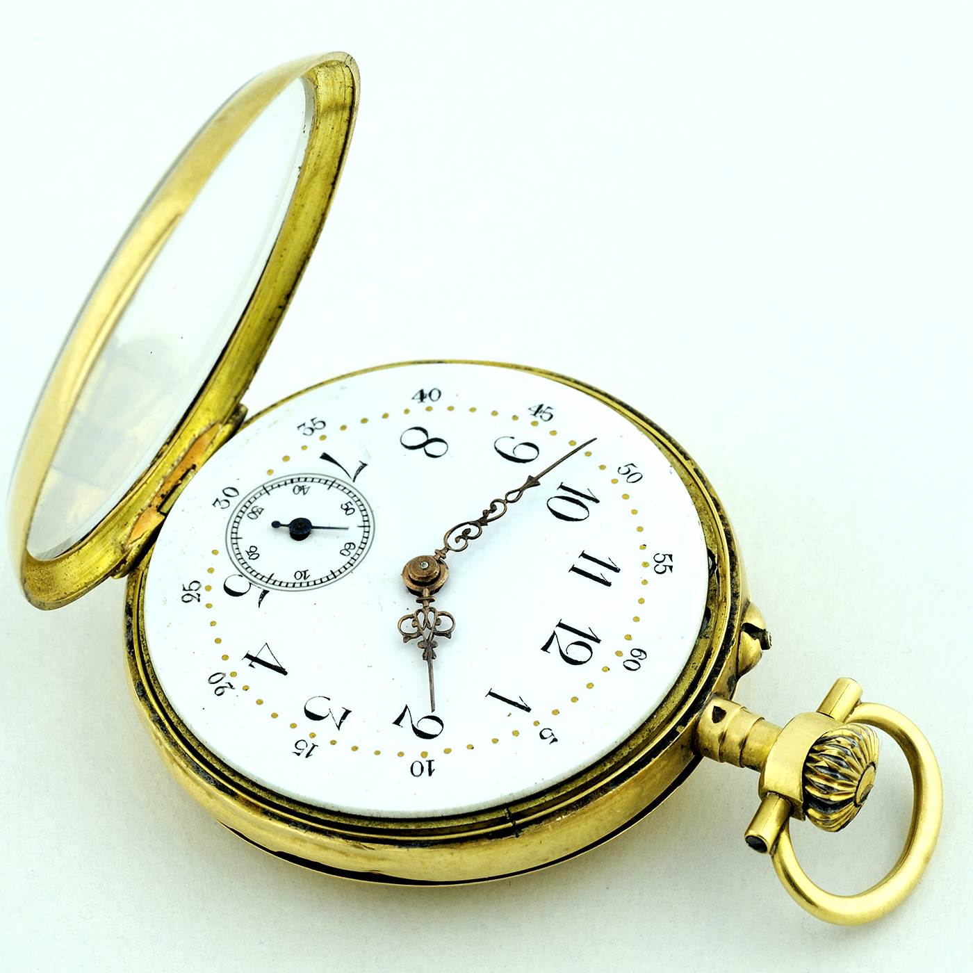 Reloj Suizo de Bolsillo-colgar, lepine y remontoir. Oro de 18k. Ca. 1890. Reloj Suizo de Bolsillo-colgar, lepine y remontoir. Oro de 18k. Ca. 1890.