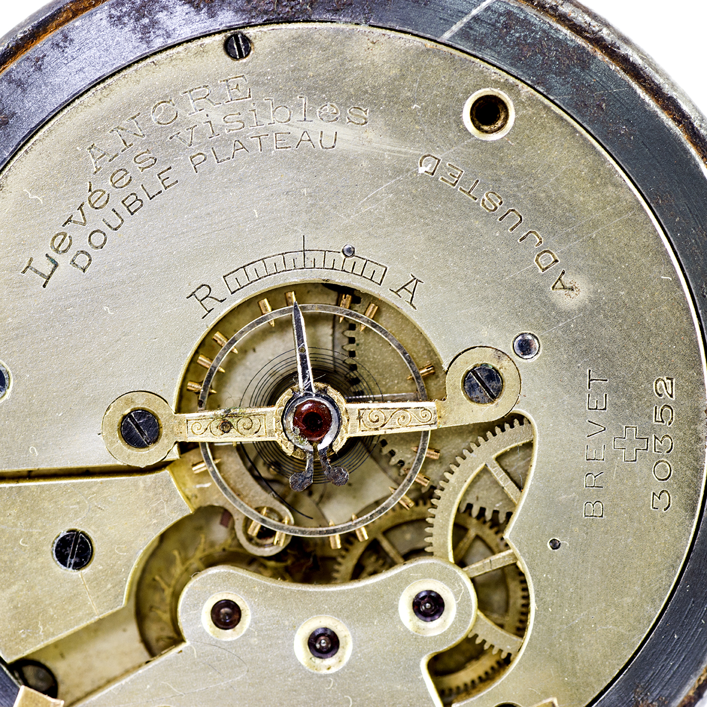 Reloj Suizo de Bolsillo, lepine y remontoir. Suiza, ca. 1900.