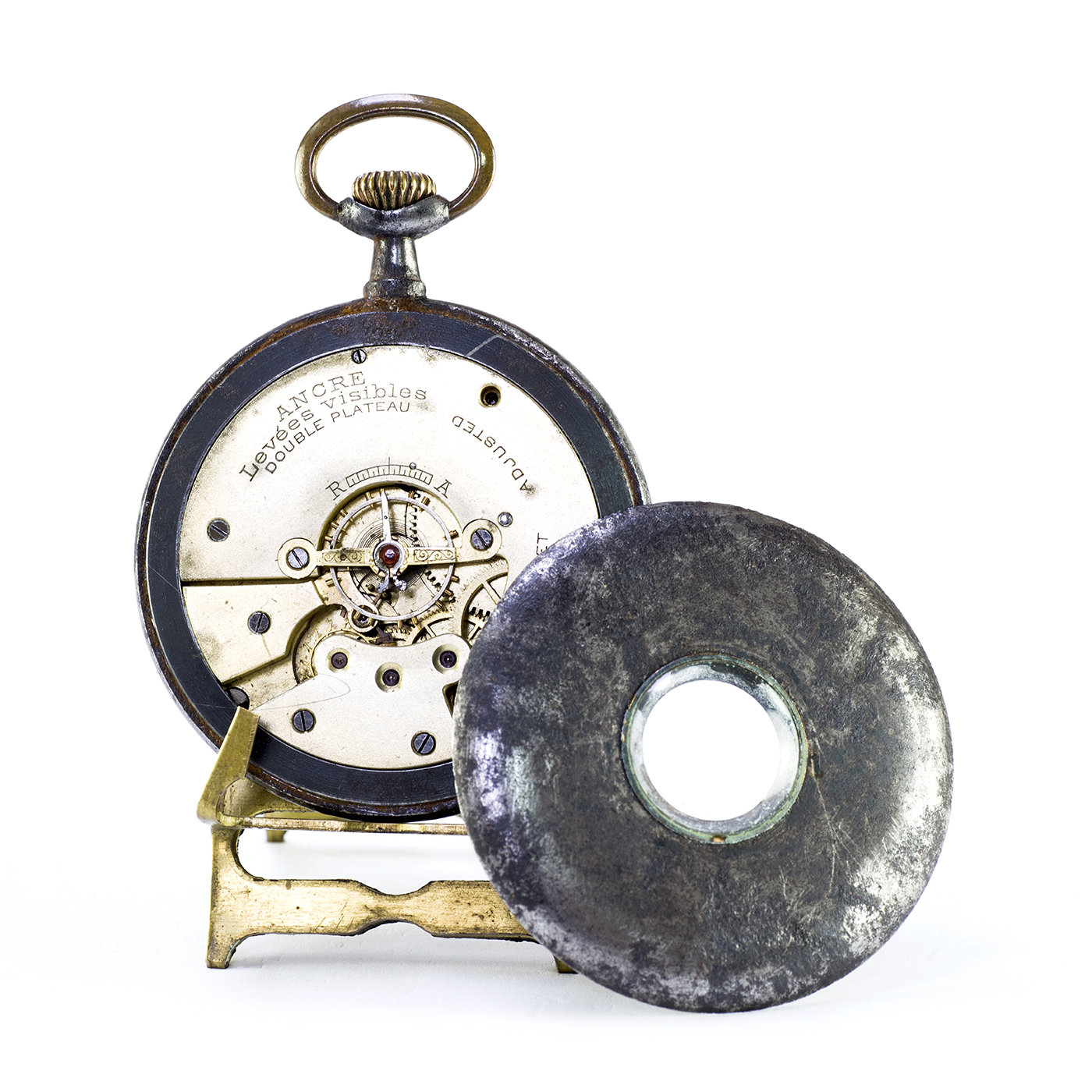 Reloj Suizo de Bolsillo, lepine y remontoir. Suiza, ca. 1900.