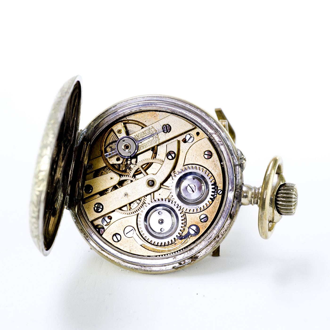 Reloj Suizo de Bolsillo, lepine y remontoir. Suiza, ca. 1900. Reloj Suizo de Bolsillo, lepine y remontoir. Suiza, ca. 1900.