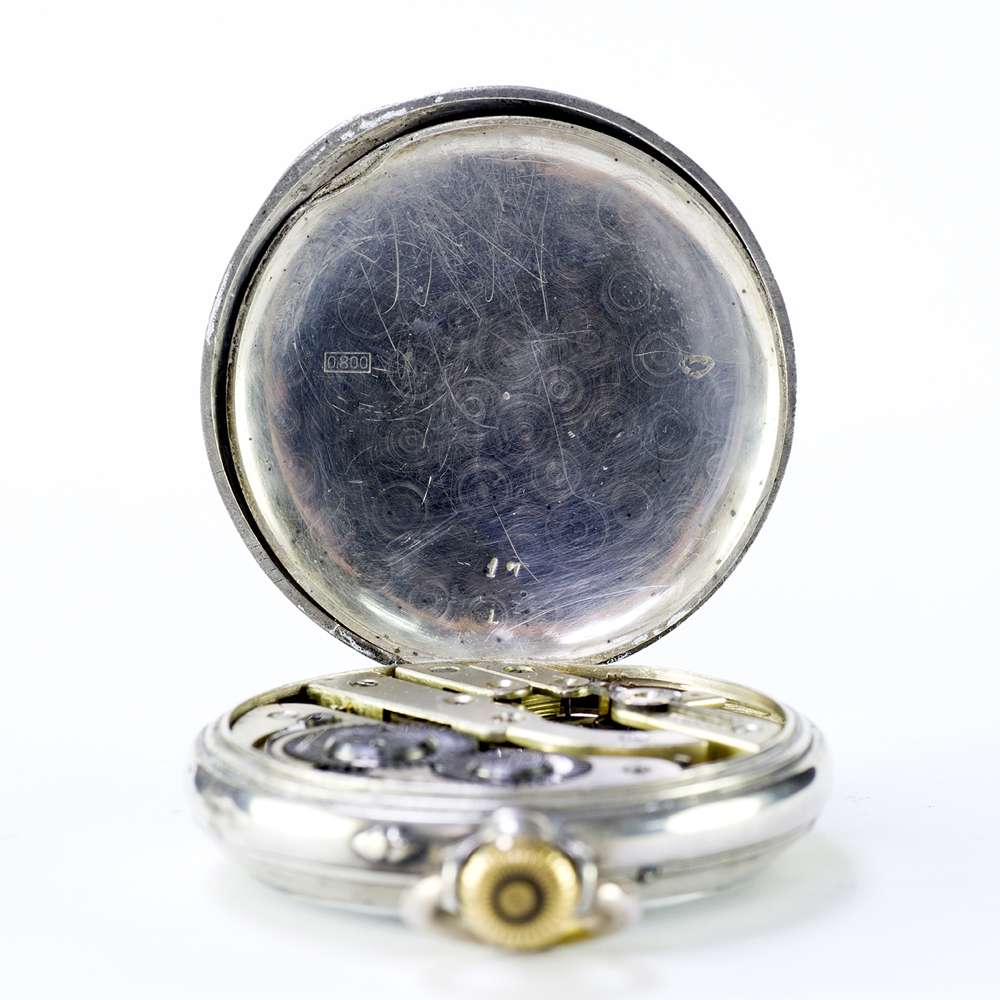 Reloj Suizo de Bolsillo, lepine y remontoir. Triple calendario y fase lunar. Suiza, ca. 1890. Reloj Suizo de Bolsillo, lepine y remontoir. Triple calendario y fase lunar. Suiza, ca. 1890.