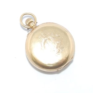 Reloj Suizo de Bolsillo, media saboneta y remontoir. Ca. 1900.