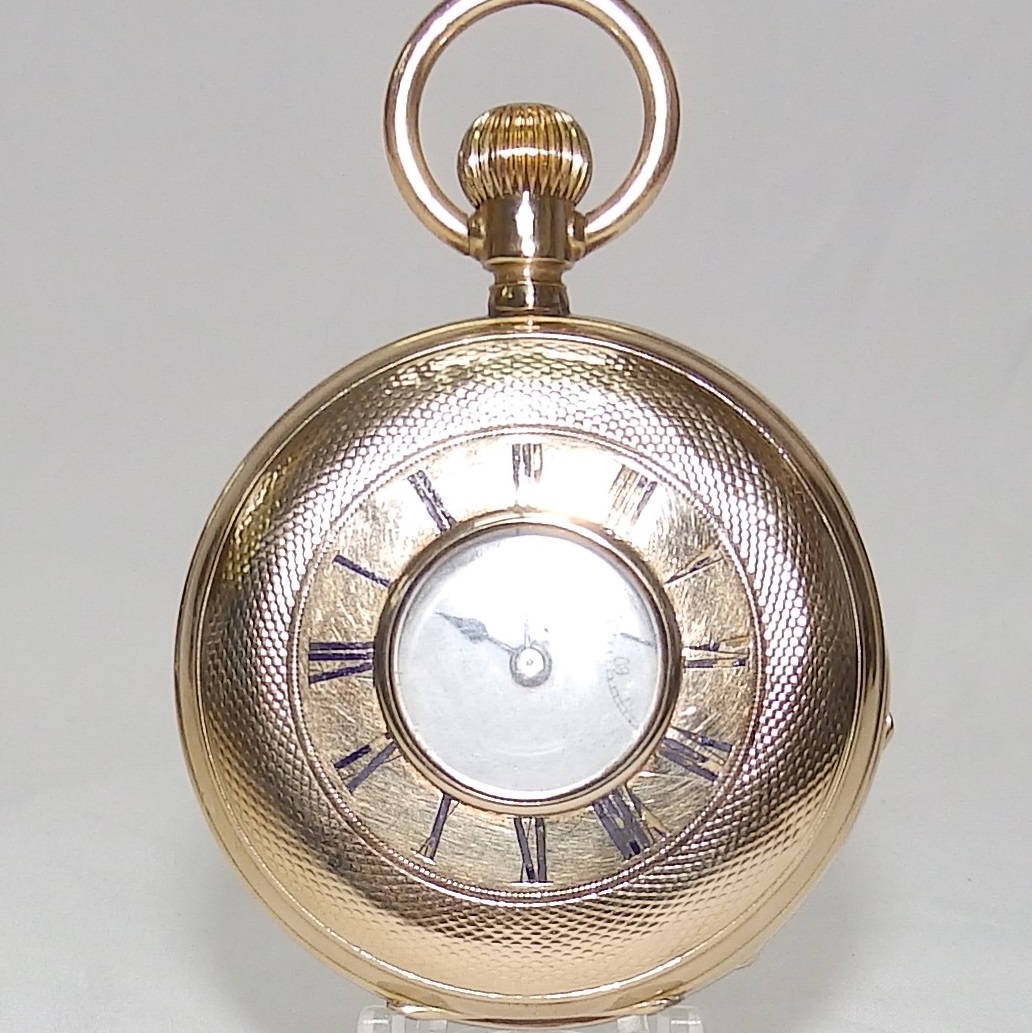 Reloj Suizo de Bolsillo para caballero, 1/2 saboneta y remontoir. Ca. 1880 Reloj Suizo de Bolsillo para caballero, 1/2 saboneta y remontoir. Ca. 1880