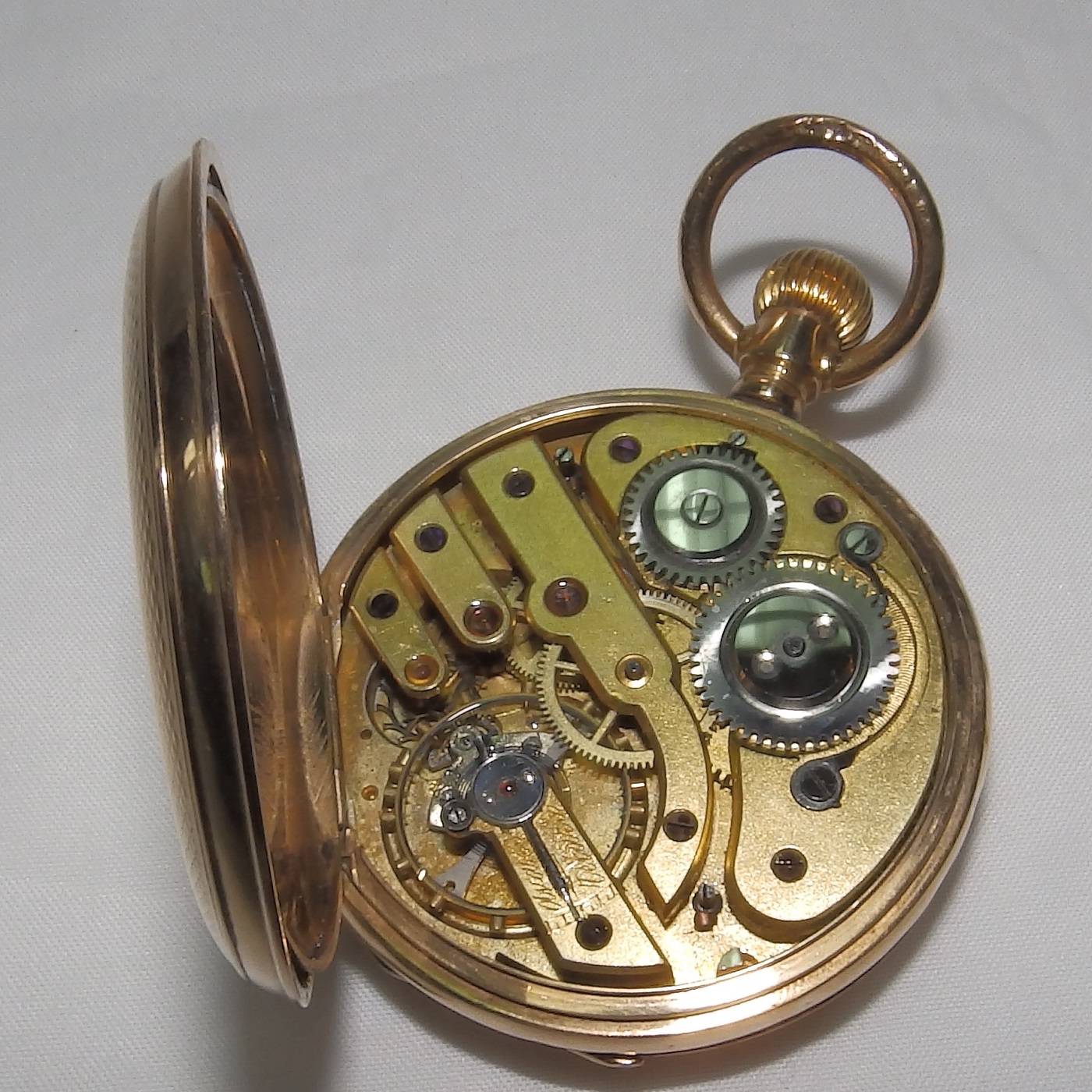 Reloj Suizo de Bolsillo para caballero, 1/2 saboneta y remontoir. Ca. 1880