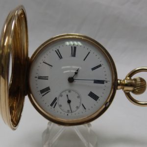 Reloj Suizo de Bolsillo para caballero, 1/2 saboneta y remontoir. Ca. 1880