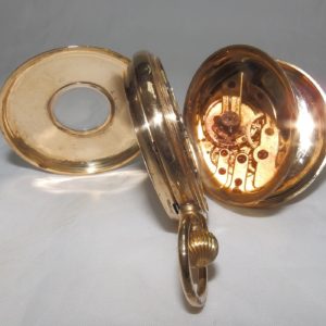 Reloj Suizo de Bolsillo para caballero, 1/2 saboneta y remontoir. Ca. 1880