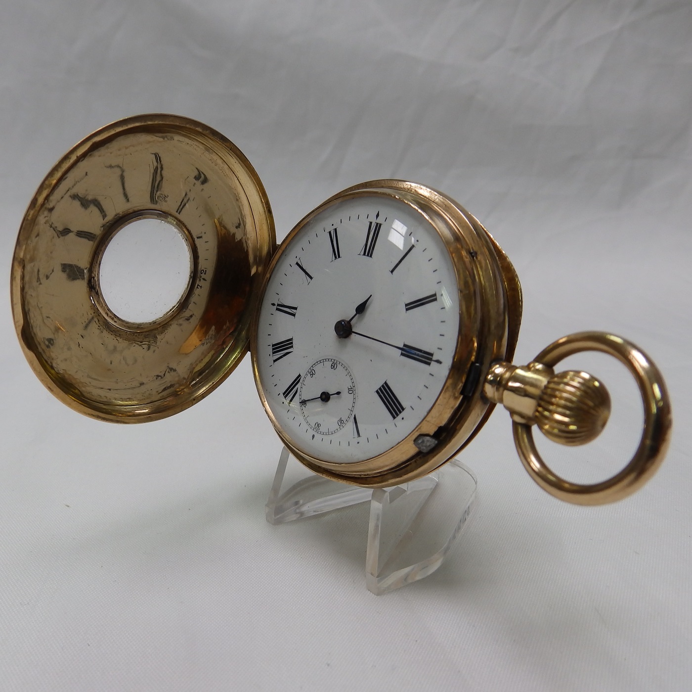 Reloj Suizo de Bolsillo para caballero, 1/2 saboneta y remontoir. Ca. 1880 Reloj Suizo de Bolsillo para caballero, 1/2 saboneta y remontoir. Ca. 1880