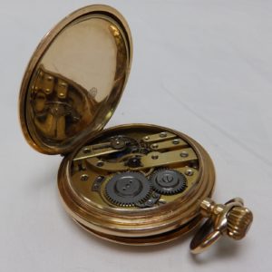 Reloj Suizo de Bolsillo para caballero, saboneta y remontoir. Ca. 1890.