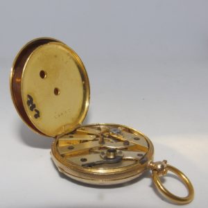 Reloj Suizo de Bolsillo para dama y caballero, lepine. Oro 14k. Ca. 1900.