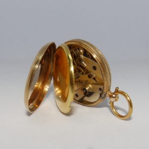 Reloj Suizo de Bolsillo para dama y caballero, lepine. Oro 14k. Ca. 1900.