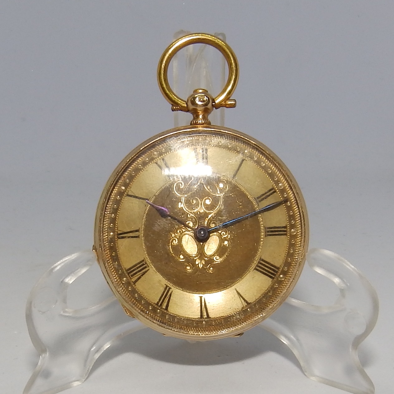Reloj Suizo de Bolsillo para dama y caballero, lepine. Oro 14k. Ca. 1900.