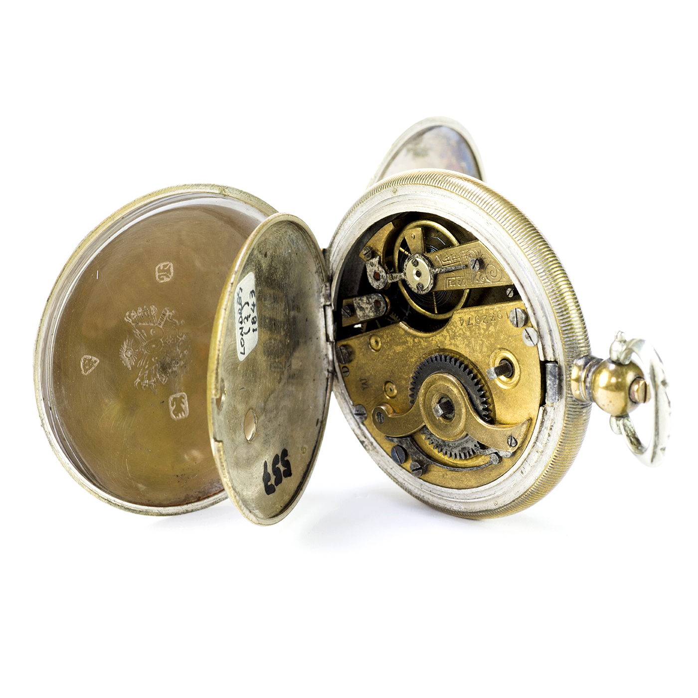 Reloj Suizo de Bolsillo, saboneta, para mercado turco, Suiza, ca. 1890 Reloj Suizo de Bolsillo, saboneta, para mercado turco, Suiza, ca. 1890