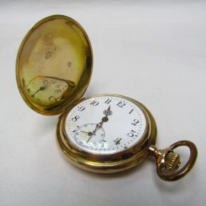 Reloj Suizo de bolsillo, saboneta y remontoir. Ca. 1890.