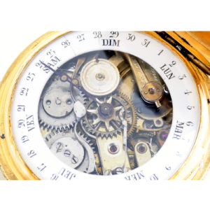 Reloj Suizo de bolsillo, saboneta y remontoir. Siglo XIX.