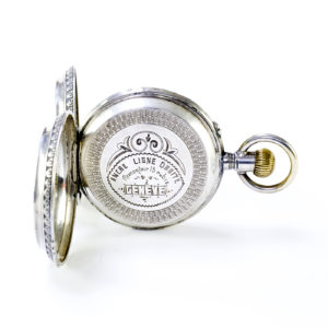 Reloj Suizo de bolsillo saboneta y remontoir. Suiza, ca. 1870.