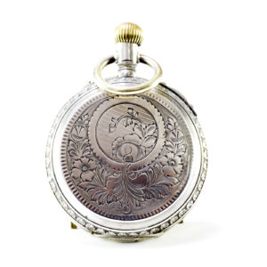 Reloj Suizo de bolsillo saboneta y remontoir. Suiza, ca. 1870.