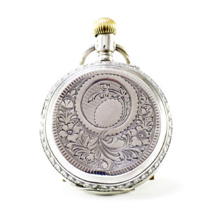 Reloj Suizo de bolsillo saboneta y remontoir. Suiza, ca. 1870.