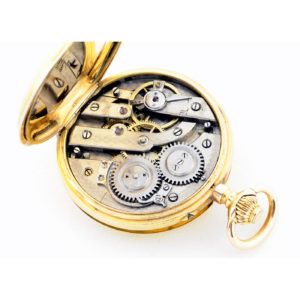 Reloj Suizo de colgar de señora, saboneta. Circa, 1890.