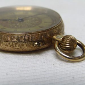 Reloj Suizo de colgar, lepine y remontoir. Oro 14k. Suiza, ca. 1900