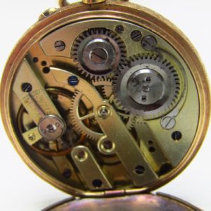 Reloj Suizo de colgar, lepine y remontoir. Oro 14k. Suiza, ca. 1900