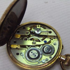 Reloj Suizo de colgar, lepine y remontoir. Oro 14k. Suiza, ca. 1900