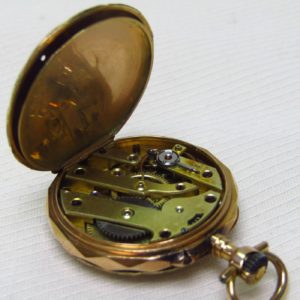 Reloj Suizo de colgar, lepine y remontoir. Oro 18k. Suiza, ca. 1900