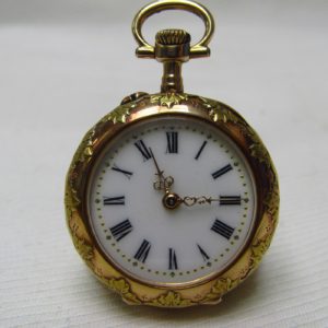Reloj Suizo de colgar, lepine y remontoir. Oro 18k. Suiza, ca. 1900