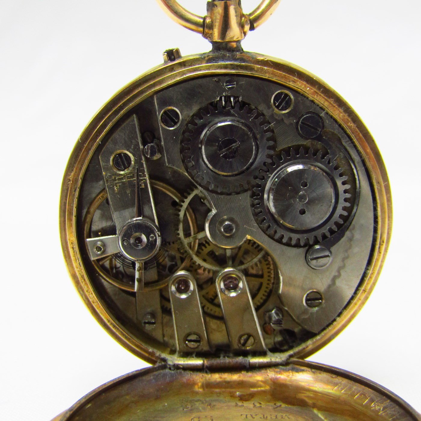 Reloj Suizo de colgar saboneta y remontoir. Suiza, ca. 1900. Reloj Suizo de colgar saboneta y remontoir. Suiza, ca. 1900.