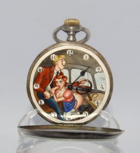 Reloj Suizo Erótico de Bolsillo, Lepine y remontoir. Ca. 1925