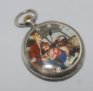 Reloj Suizo Erótico de Bolsillo, Lepine y remontoir. Ca. 1925