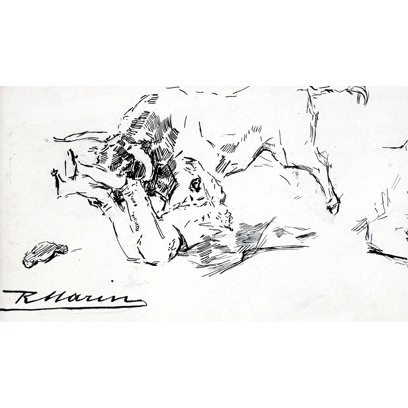 RICARDO MARÍN LLOBET. Tres escenas taurina a plumilla. RICARDO MARÍN LLOBET. Tres escenas taurina a plumilla.