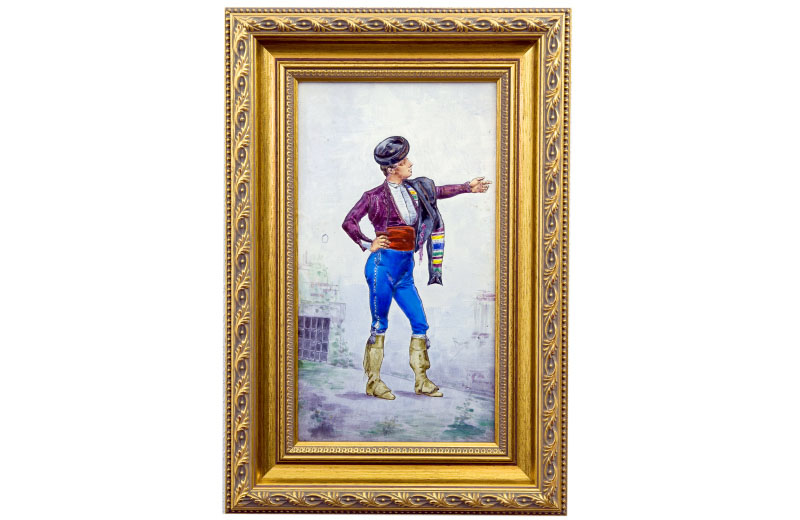 RÍUS. (La Cartuja -Pickman). Placa de Porcelana. RÍUS. (La Cartuja -Pickman). Placa de Porcelana.