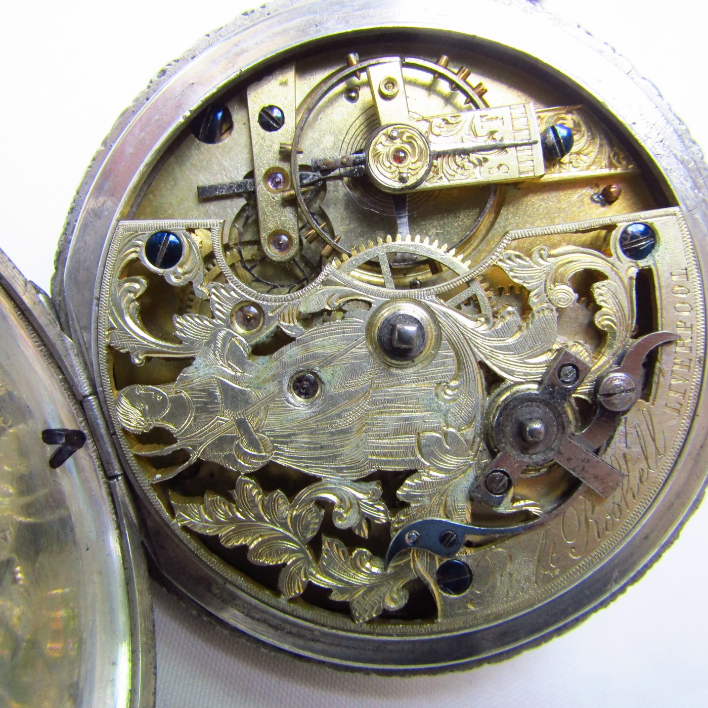 ROBT. ROSKELL (Liverpool).Reloj de Bolsillo, saboneta. Londres, ca. 1830. ROBT. ROSKELL (Liverpool).Reloj de Bolsillo, saboneta. Londres, ca. 1830.