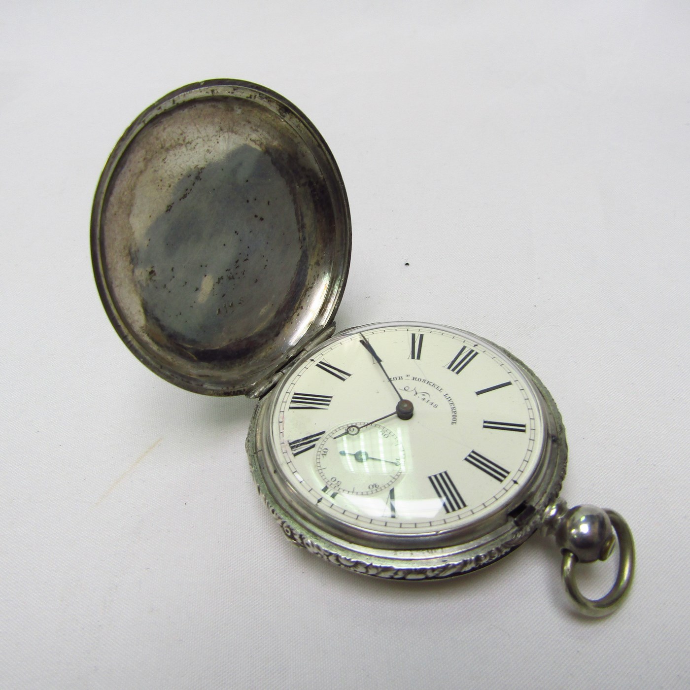 ROBT. ROSKELL (Liverpool).Reloj de Bolsillo, saboneta. Londres, ca. 1830. ROBT. ROSKELL (Liverpool).Reloj de Bolsillo, saboneta. Londres, ca. 1830.