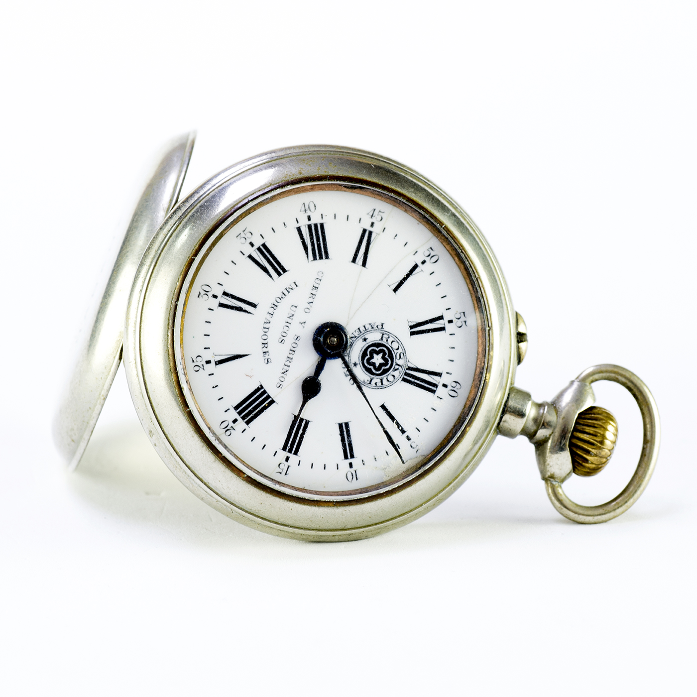 ROSKOPF para CUERVO Y SOBRINO. Reloj de Bolsillo-colgar, lepine y remontoir. La Hababa, Cuba, ca. 1900. ROSKOPF para CUERVO Y SOBRINO. Reloj de Bolsillo-colgar, lepine y remontoir. La Hababa, Cuba, ca. 1900.