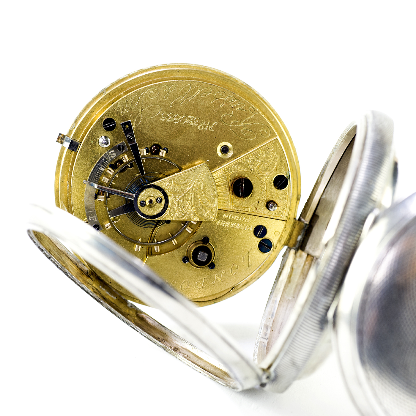 RUSSELL & SON para H.E.PECK (London). Reloj de bolsillo, lepine, Half Fusee. Chester, 1897. RUSSELL & SON para H.E.PECK (London). Reloj de bolsillo, lepine, Half Fusee. Chester, 1897.