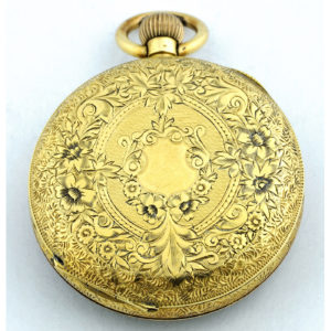 S.S. AND COMPANY. Reloj Suizo de colgar, lepine y remontoir. Oro de 18k. Ca. 1890