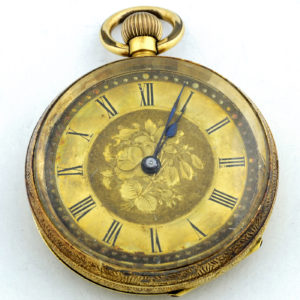 S.S. AND COMPANY. Reloj Suizo de colgar, lepine y remontoir. Oro de 18k. Ca. 1890