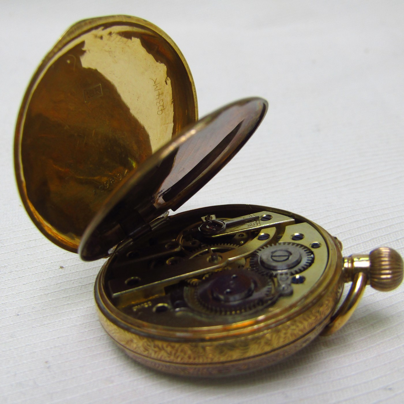 S.S. AND COMPANY. Reloj Suizo de colgar, lepine y remontoir. Oro de 18k. Ca. 1890 S.S. AND COMPANY. Reloj Suizo de colgar, lepine y remontoir. Oro de 18k. Ca. 1890