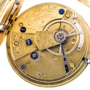 Sam Corbett, Coventry, England. Reloj de Bolsillo, Lepine, Half Fusee (Semicatalino). Chester, 1858.